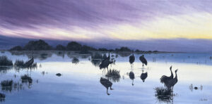 õlimaal "Sookurgede võlumaailm 3" (100x50; õli lõuendil; 2026)